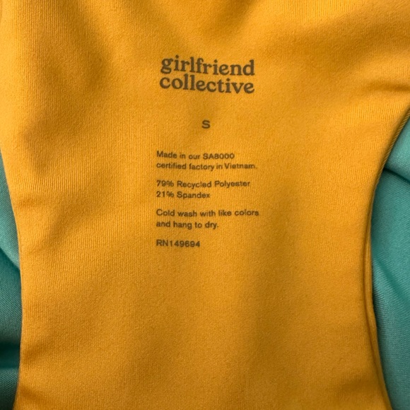 Girlfriend Collective Paloma Bra in Marigold, size Small - Picture 3 of 3